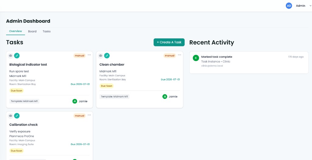 Maintenance Tasks